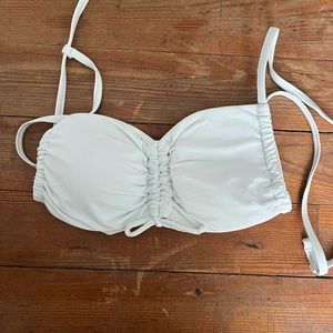 LIGHT BLUE AERIE BANDEAU BIKINI TOP